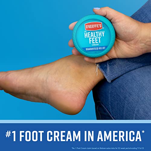 O&#39;Keeffe&#39;s for Healthy Feet Foot Cream; Guaranteed Relief for Extremely Dry; Cracked Feet; Instantly Boosts Moisture Levels; 3.2 Ounce Jar; (Pack of 1)