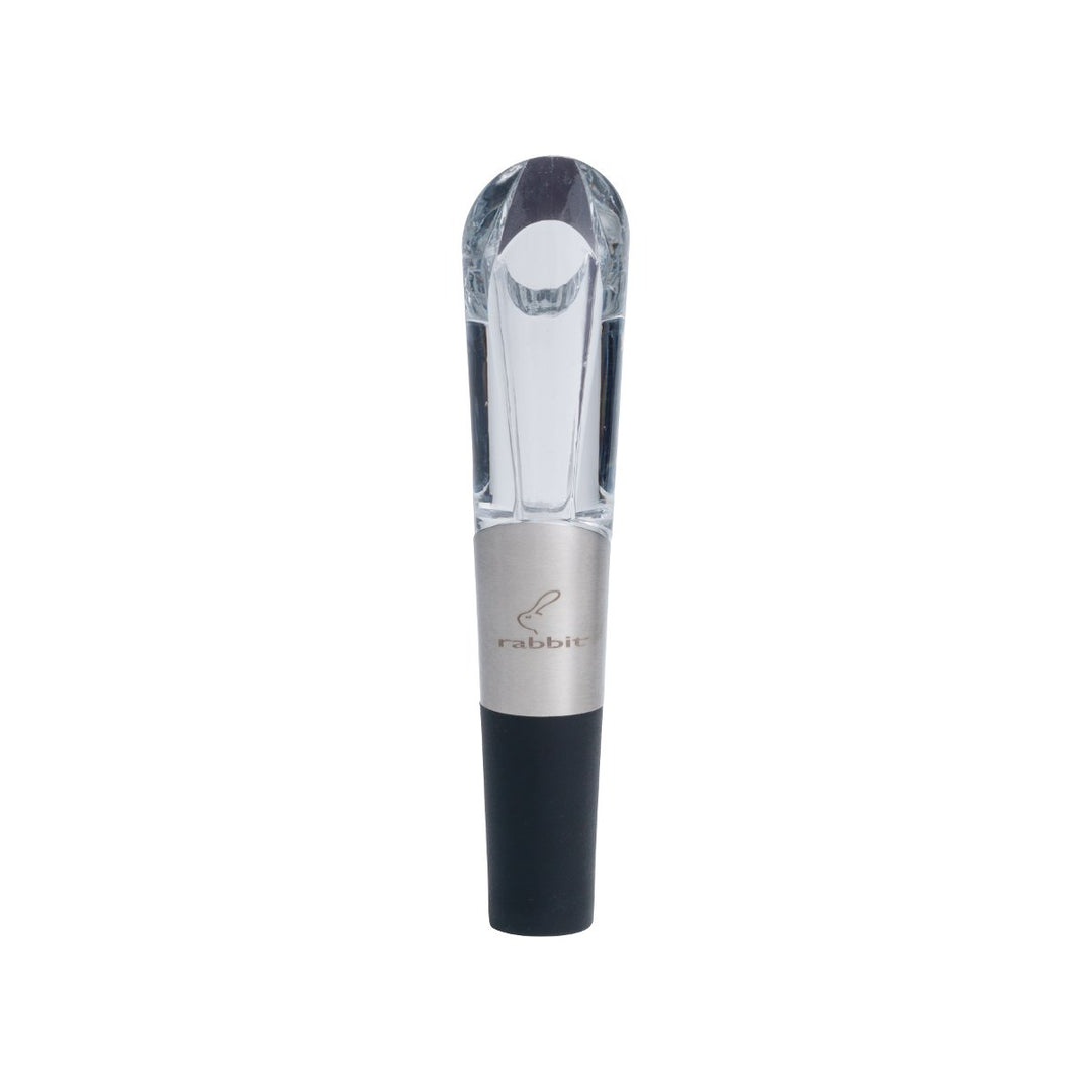 W6127 Wine Aerator and Pourer, 1.1 x 1.1 x 5.2 inches, Clear/Stainless Steel