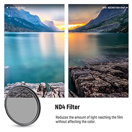 NEEWER 40.5mm ND Lens Filter Kit, UV + Circular Polariz