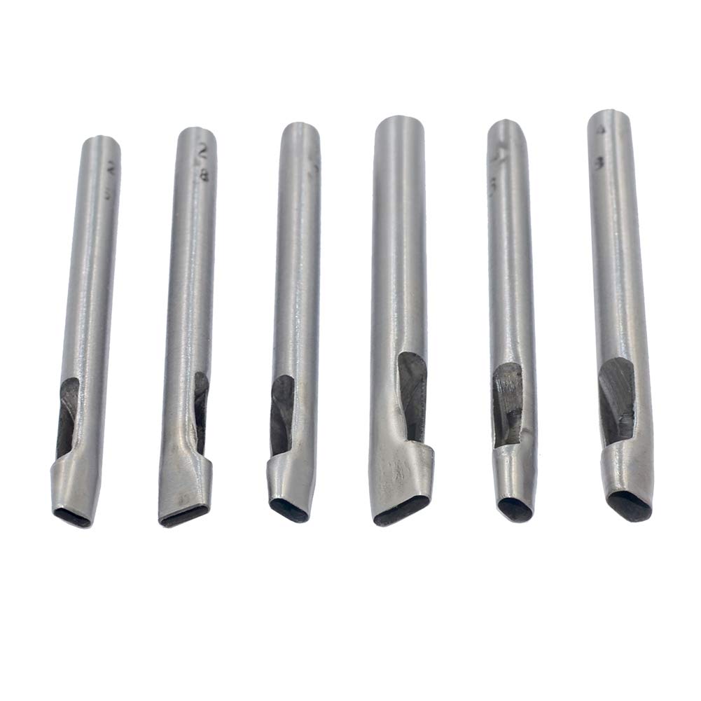 DGOL 6 Sizes Leather Oval Hole Punch Belt Hollow Punchi