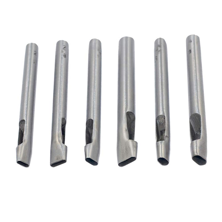 DGOL 6 Sizes Leather Oval Hole Punch Belt Hollow Punchi