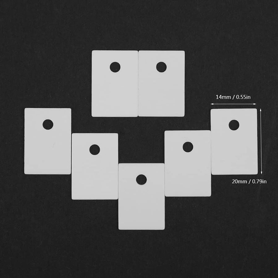 100PCS TO-220 Alumina Ceramic Insulating Sheet Ceramic Sheet 3.2mm Hole MOS Transistor IGBT Cooling Pad Used in Coal Mining, Conveying Systems, Milling Systems