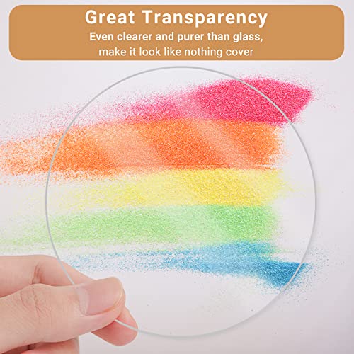 30 Pack 1.5 Inch Round Clear Acrylic Sheets Plexiglass Sheet 1/8 Inch Thick, Disc Circle Platic Sheet 0.118&#39;&#39;, Transparent Board Panel for Glass, DIY Project, Paintings, Art Craft