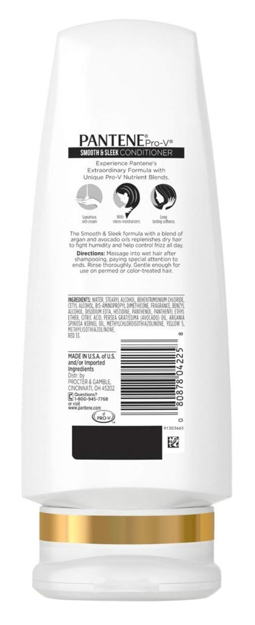 Pro-V Conditioner, Smooth & Sleek with Argan Oil, 12 Ounce