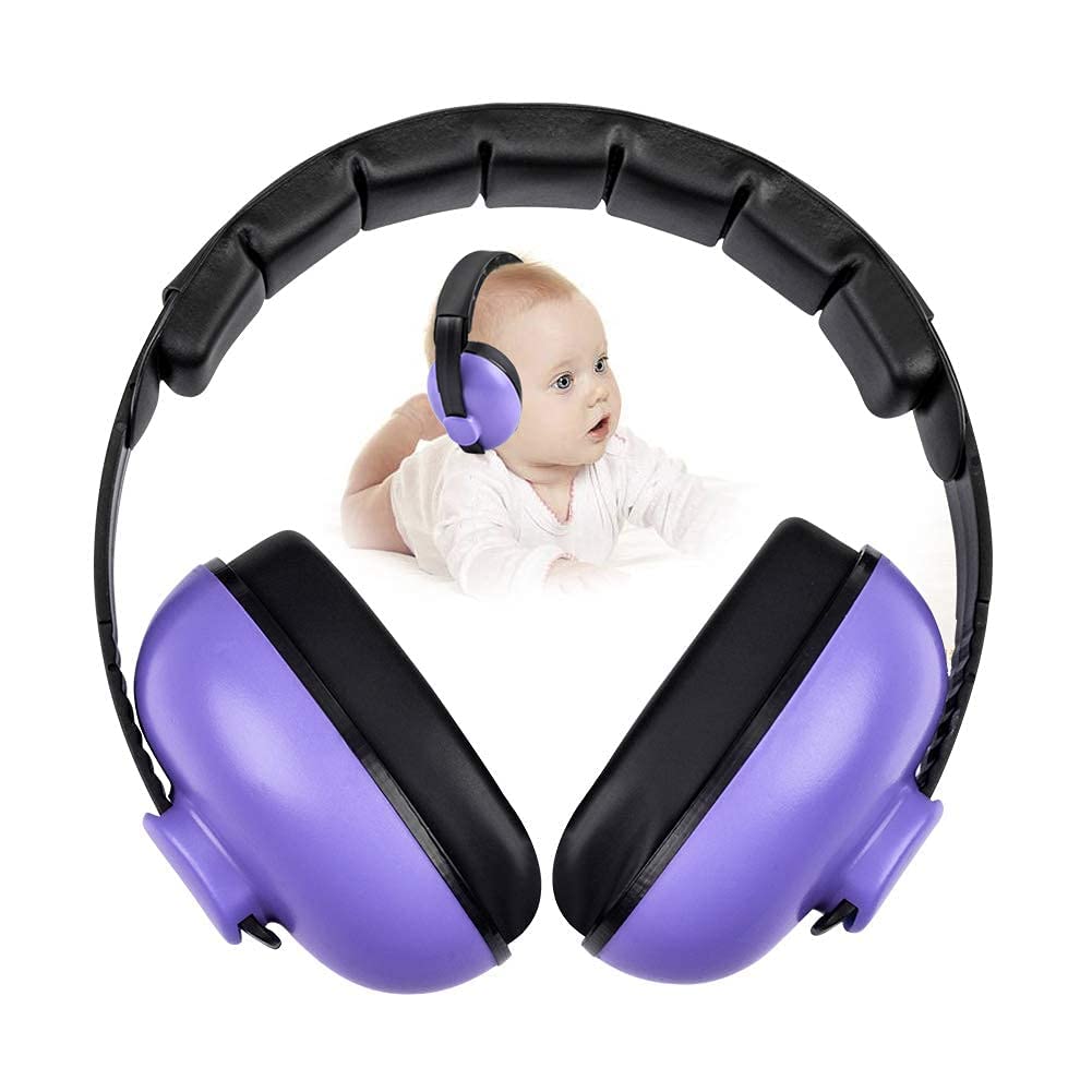 Alitamei Noise Cancelling Headphones for Kids, Babies Ear Protection Earmuffs Noise Reduction for 0-3 Years Babies, Toddlers, Infant (Purple)