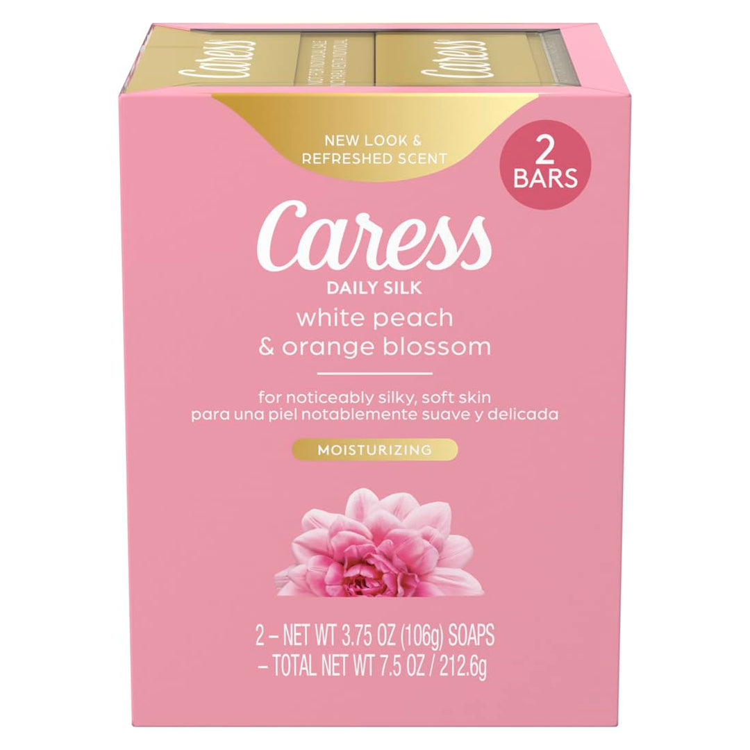 Beauty Bar Soap For Women, Daily Silk With Silk Extract and Floral Oil Essence Moisturizing Body Soap for Silky, Soft Skin, 3.75 oz, 2 Bath Bars