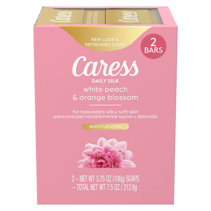 Beauty Bar Soap For Women, Daily Silk With Silk Extract and Floral Oil Essence Moisturizing Body Soap for Silky, Soft Skin, 3.75 oz, 2 Bath Bars