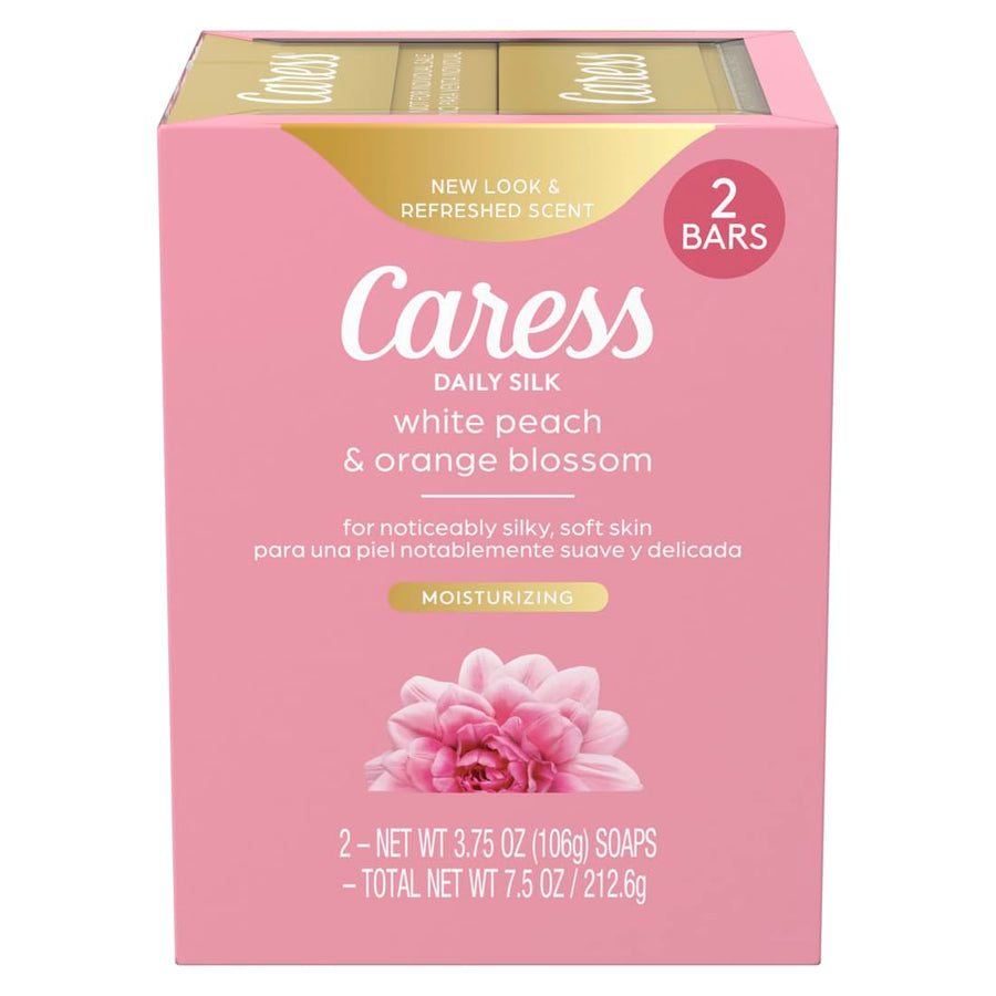 Beauty Bar Soap For Women, Daily Silk With Silk Extract and Floral Oil Essence Moisturizing Body Soap for Silky, Soft Skin, 3.75 oz, 2 Bath Bars