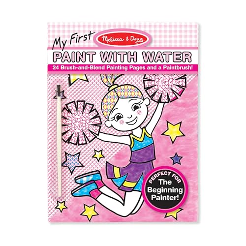 My First Paint With Water Art Pad - Cheerleaders, Flowers, Fairies, and More (24 Pages)