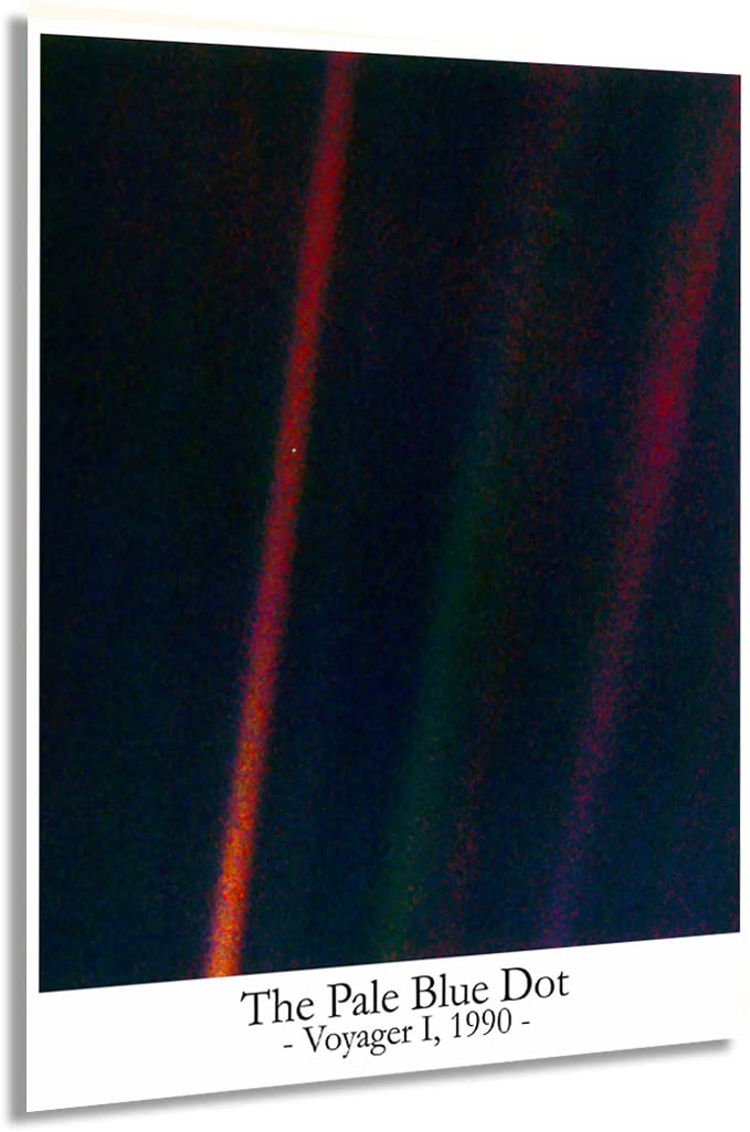The Pale Blue Dot Poster Print Astronomy Poster Science Poster Science Decor Space Poster Art Space Art Space Decor (5 x 7)