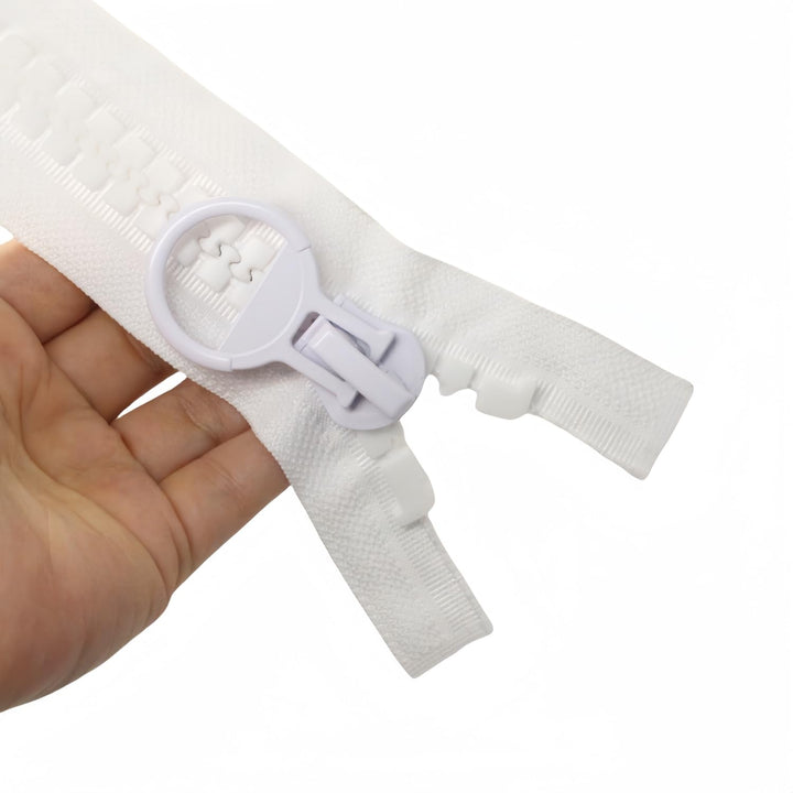 100cm #20 Super Large Separating Giant Plastic Zippers for Sewing Tents Coats Overcoats Boat Cover Canvas Heavy Duty Huge Resin Vislon Zippers (39 White)