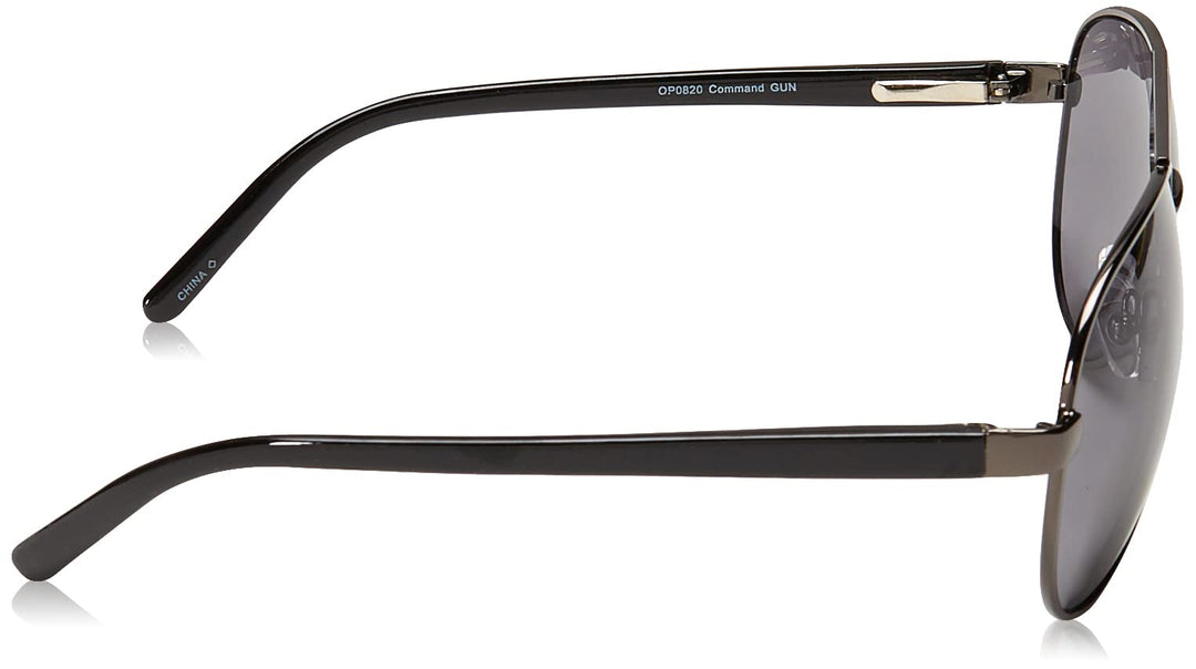 Foster Grant Men's Command Aviator Reading Glasses, Gunmetal/Transparent, 61 mm, +2.00