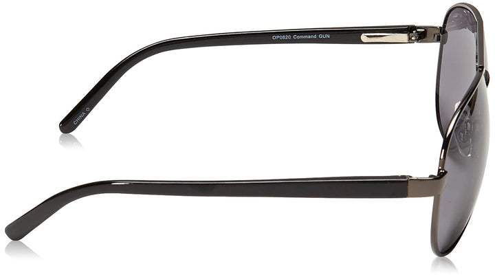 Foster Grant Men's Command Aviator Reading Glasses, Gunmetal/Transparent, 61 mm, +2.00