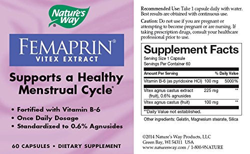 Nature's Way Femaprin, Vitex Extract, Menstrual Cyc