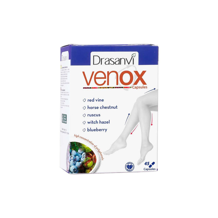 VENOX 45 Capsules - Health Care - Vitamins &amp; Dietary Supplements - Vitamins - Multivitamins - Legs - Red Vine - Blueberries - Blackcurrant - Vitamins A, C and E - Gluten Free - Vegan