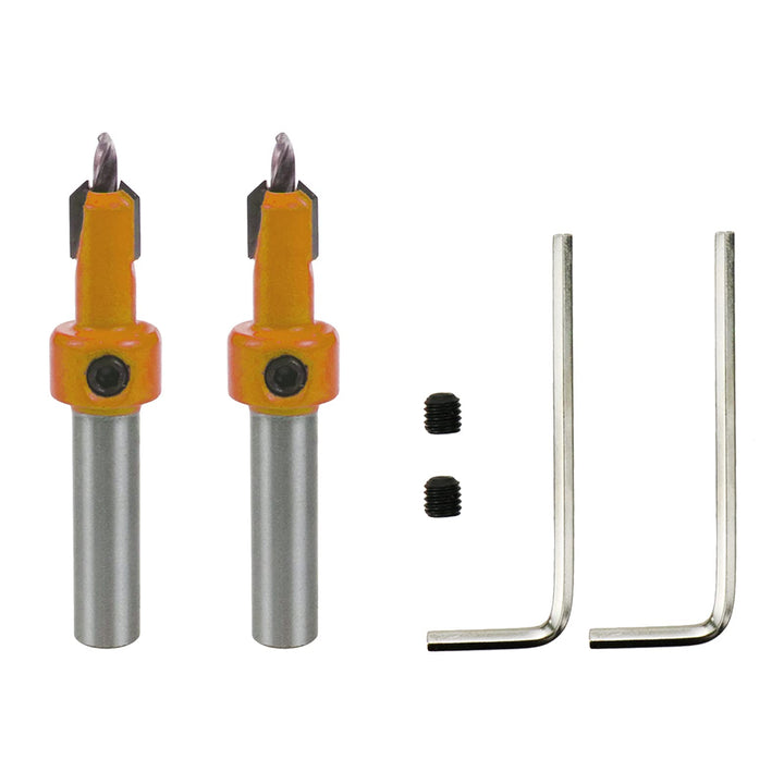Countersink Drill Bit Set 1/8/3mm Pilot Dill Dia Wood Hole Drill Bit Wood Working Drill Bits -2pcs