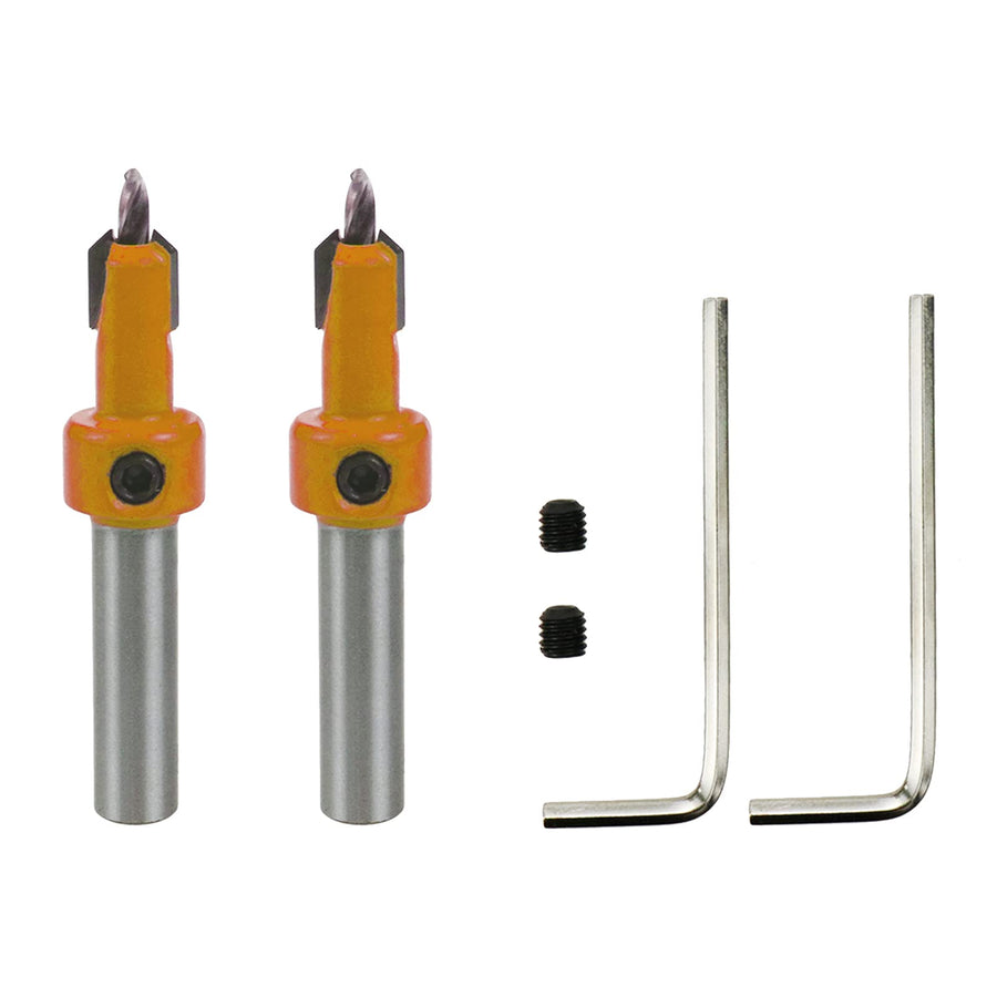 Countersink Drill Bit Set 1/8/3mm Pilot Dill Dia Wood Hole Drill Bit Wood Working Drill Bits -2pcs
