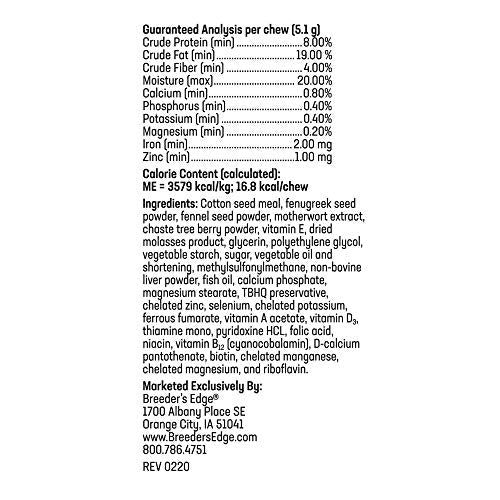 Breeder's Edge Oxy Momma- Nursing & Recovery Supplement- for Medium & Large Dogs- 40ct Soft Chews