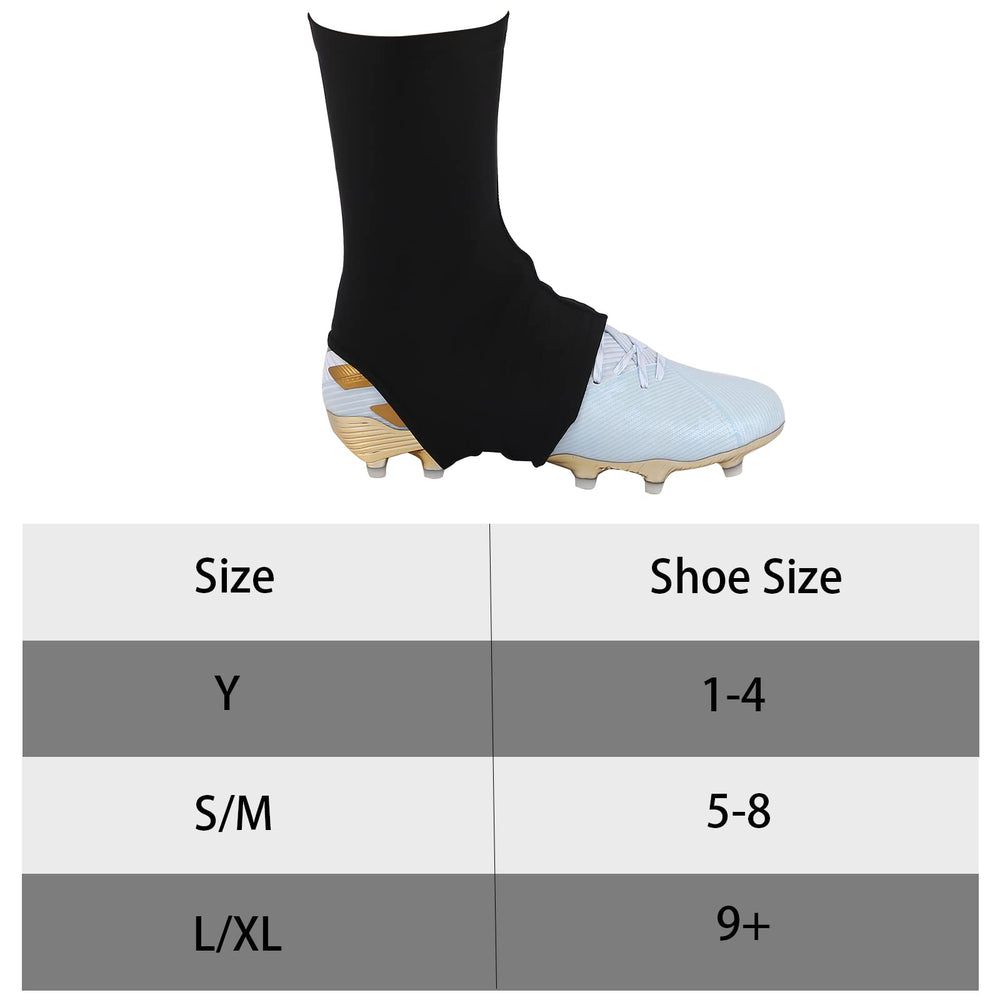 Spats Football Cleat Covers,Youth Cleat Covers Football,Bike Cleat Covers,Football Cleat Covers Keeps Dirt/Turf Debri Out,Cleat Sleeves for Football Soccer Lacrosse Youths Adults (Black, Large)