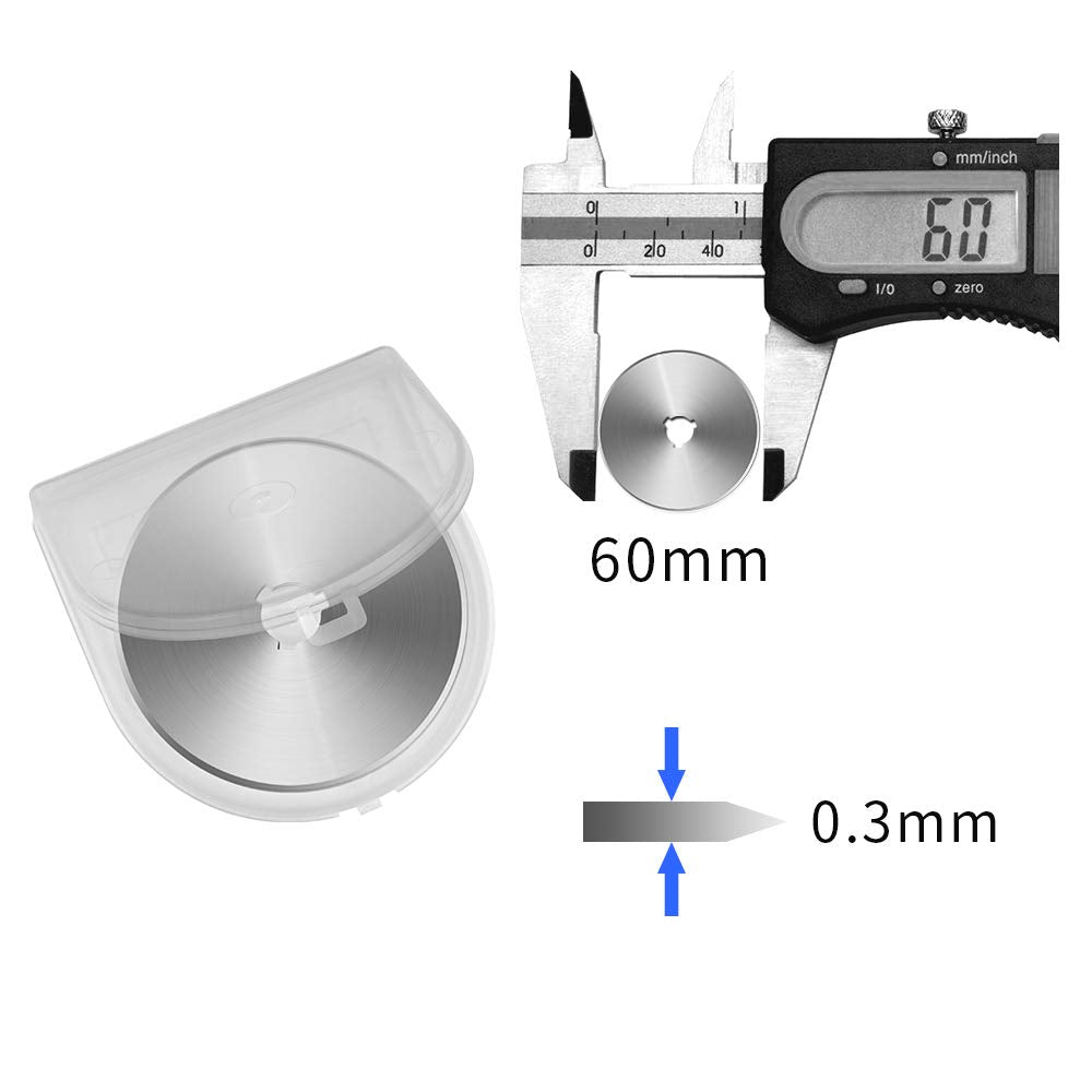 60MM Rotary Cutter Blades, Sopito 10PCS Premium Spare R