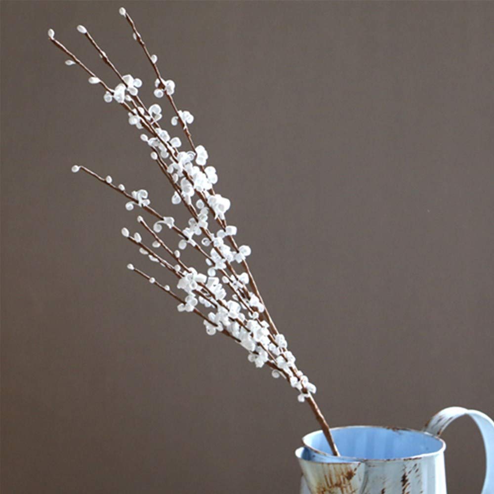 8 Pcs 29.5&#39;&#39; Long Stem Artificial Jasmine Flowers Tall Fake Flower Bouquet Faux Jasmine Plants for Hotel Home Office Kitchen Bedroom Wedding Party DIY Decor (White)