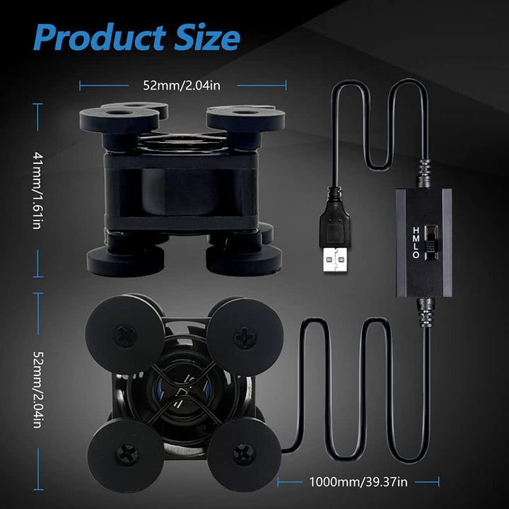 Mini, Compact 40mm x 20mm USB Fan, for VR Gear, Aquarium, Roku, Router, Raspberry Pi, Cosplay, Helmet Cooling Ventilation