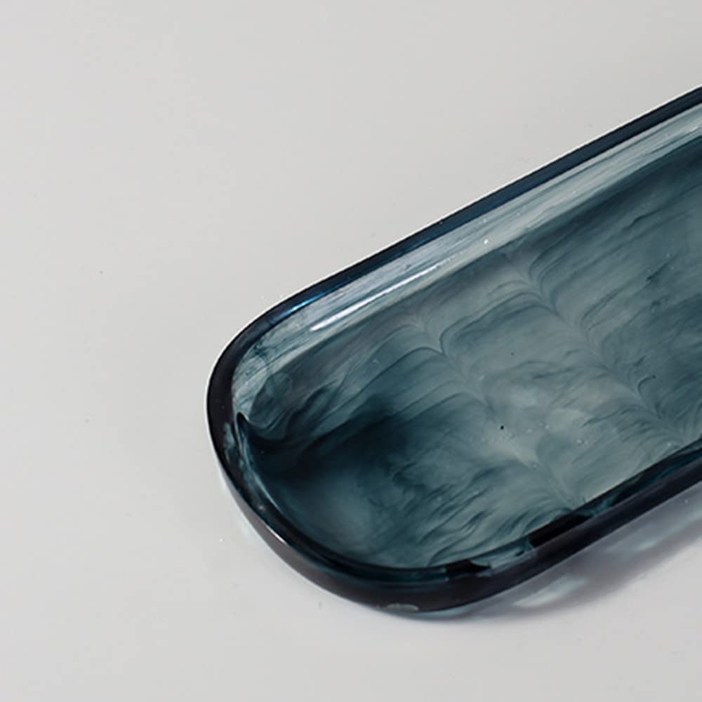 Resin Vanity Tray Bathroom Tray Toilet Tank Storage Tray Vanity Countertop Organizer for Candles Soap Towel Perfume Holder Jewlery Dish