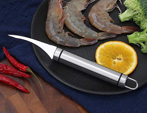 1 PCS Stainless Steel Shrimp Opener to Remove Shrimp Line Knife Cleaning Shrimp Line Profile Fish Belly Knife Shrimp Opener Shrimp Stripper Kitchen Tools