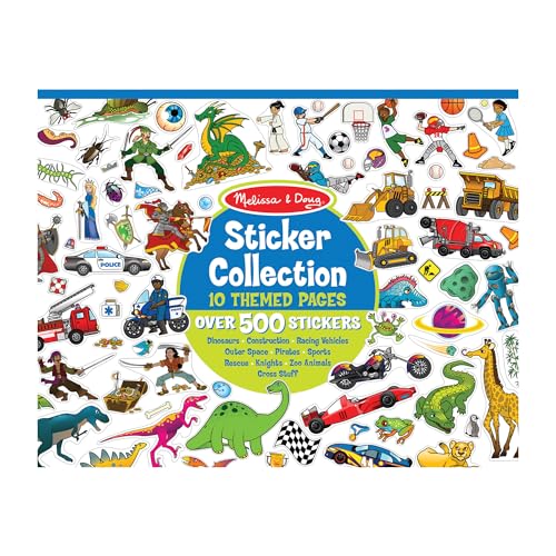 Sticker Collection Book: Dinosaurs, Vehicles, Space, and More - 500+ Stickers - FSC Certified
