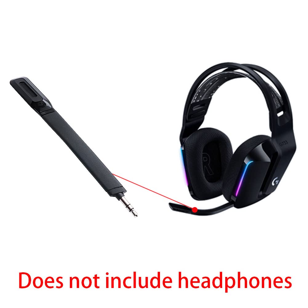 Mic Replacement Crystal Sound Noise Isolation Microphone Compatible for Logit G733 Lightspeed RGB Gaming Headset (Black)