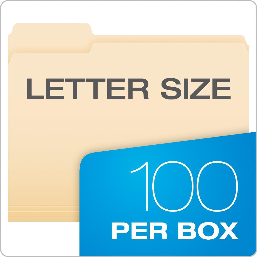Pendaflex File Folders, Letter Size, 8-1/2 x 11, Classi