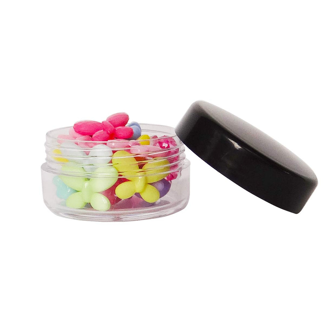 Multi-Colored: Greatforu 30Pcs 10Ml Small Sample Jars, 10G Multi-Color Empty Refillable Cosmetic Container, Plastic Round Pot Screw Cap, Tiny 10G Bottles for Makeup Eye-Shadow NAI