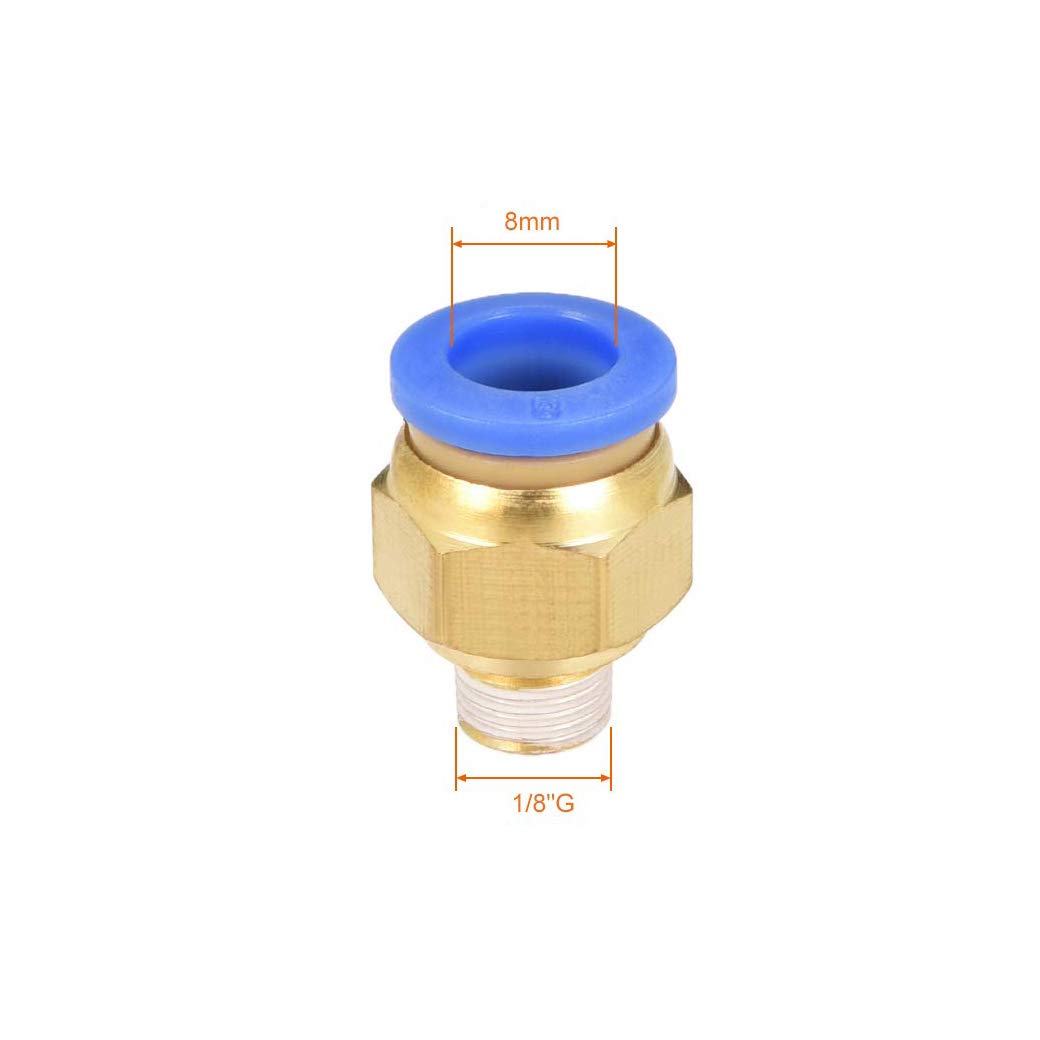 PC8-01 Push to Connect Fittings, 8mm Tube OD x 1/8” G T
