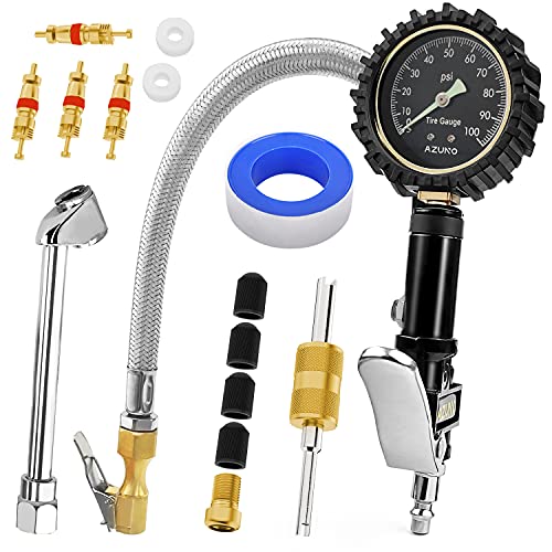 AZUNO Tire Inflator with Pressure Gauge, Most Accurate,