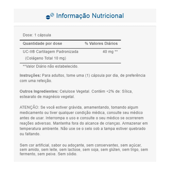 Puritan&#39;s Pride UC-II 40mg Active Collagen Compound-30 Capsule