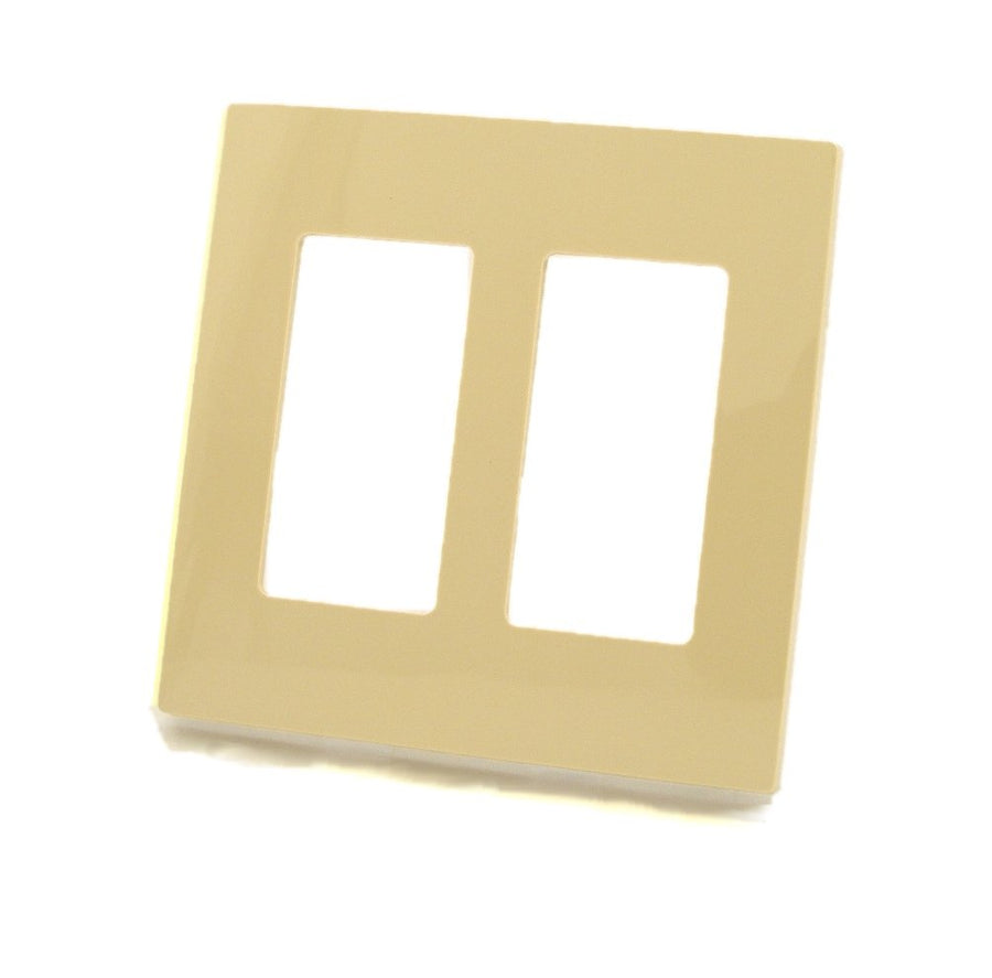 80309-SI 2-Gang Decora Plus Wallplate Screwless Snap-On Mount, Ivory