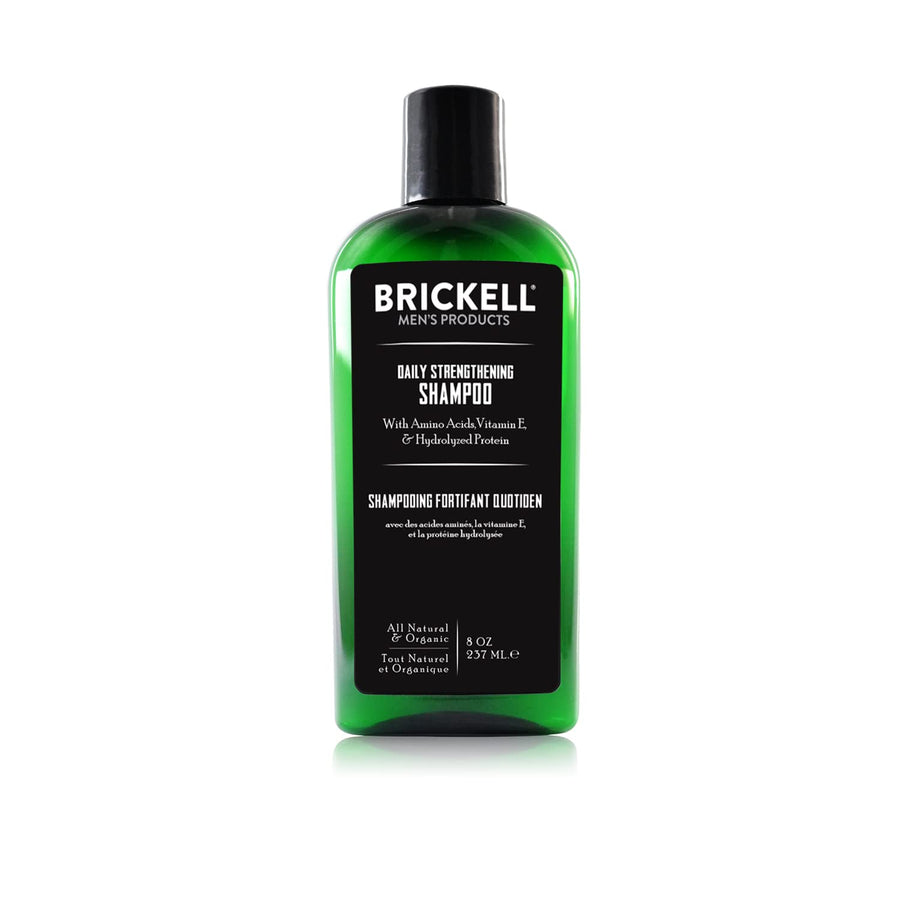 Daily Strengthening Shampoo for Men, Natural and Organic Featuring Mint and Tea Tree Oil To Soothe Dry and Itchy Scalp, Sulfate Free and Paraben Free, 8 Ounce, Scented