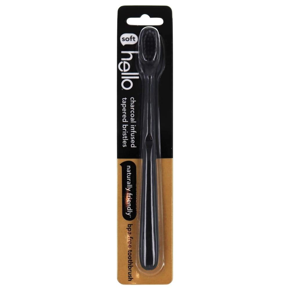 Hello BPA Free Charcoal Bristle Toothbrush - Soft - 1ct