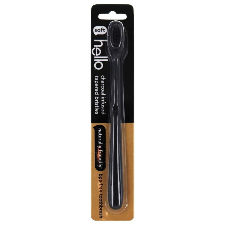 Hello BPA Free Charcoal Bristle Toothbrush - Soft - 1ct