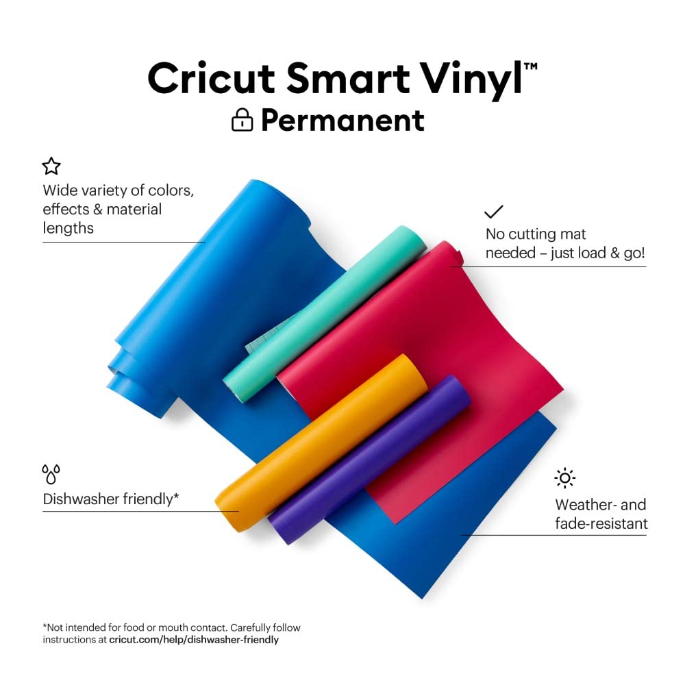 Smart Permanent Vinyl (13in x 3ft, Light Pink) for Explore and Maker 3 - Matless cutting for long cuts up to 12ft