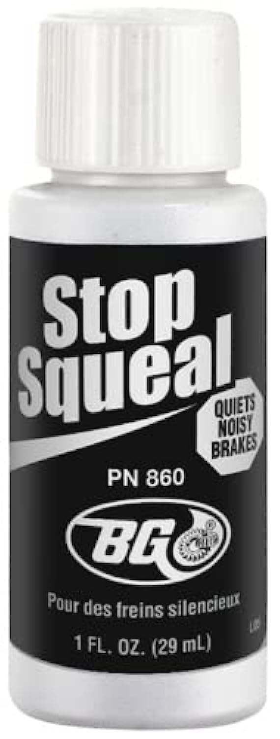 BG Stop Squeal 1fl oz - Disc Brake Quiet - Pad Anti-Squeal - Reduces Brake Noise and Grinding - Quiets Noisy Brakes, PN 860, 1 Ounces