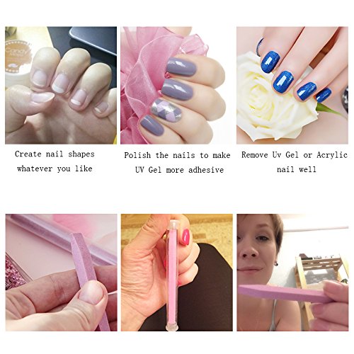 Set1: Kads 10Pcs Nail File Manicure File Nail Tool Nail Pumice Stone Cuticle Pusher Used Either Wet (Manicure) Or Dry (Artificial Nails)