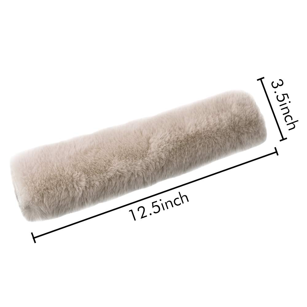 GAMPRO Seat Belt Pads Long 13 inch Faux Rex Rabbit Fur,