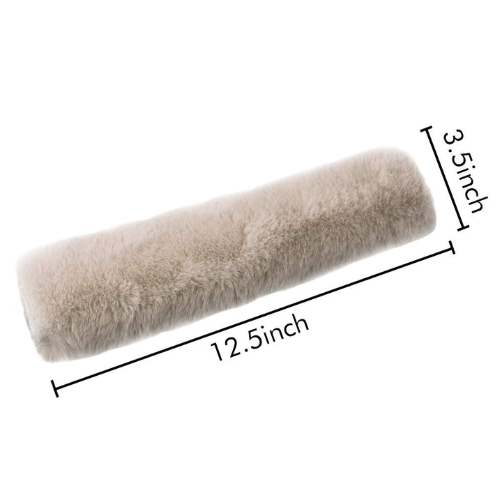 GAMPRO Seat Belt Pads Long 13 inch Faux Rex Rabbit Fur,