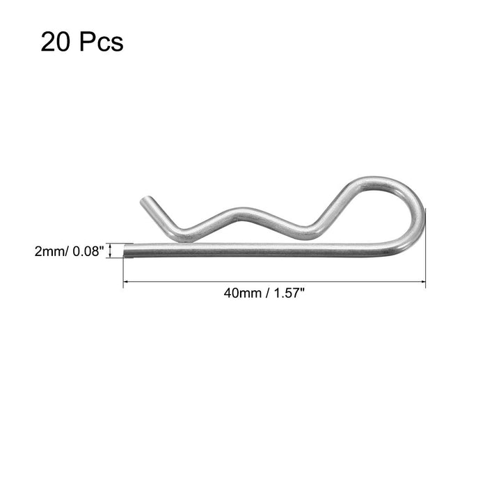 uxcell Clip Pins 2mm Wire Carbon Steel 40mm Length Trai