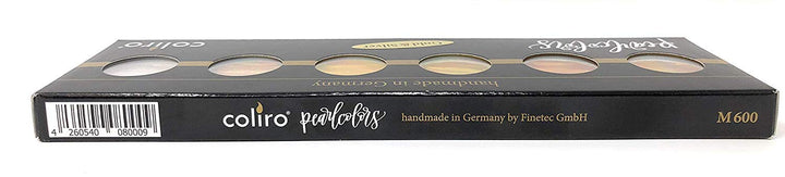 Finetec Coliro C600 Artist Mica Watercolor Pearl and Shimmer-Pearl Paint - Set of 6