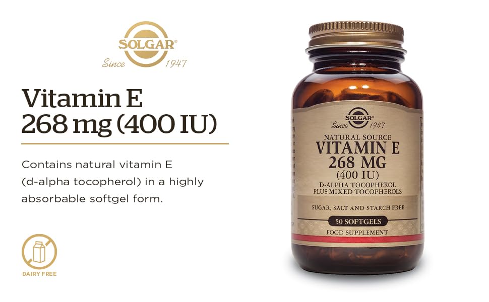 Solgar Vitamin E 268 mg (400 IU), 100 Vegetarian Softge