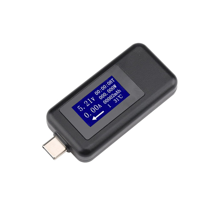 USB C Power Meter Tester Type C USB Tester, USB C Digital Multimeter 0-5.1A 4-30V LCD Display Volt and Amp Meter for USB-C Cables, Laptops, Phones, Chargers - QC 2.0 &amp; QC 3.0