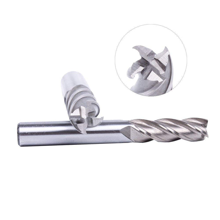 1/8 3/16 1/4 5/16 3/8 1/2 high Speed Steel HSS 4 Flute Straight End Mill Cutter 5/32 1/16 Set of 8