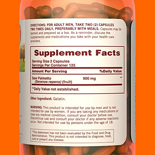 Sundown Saw Palmetto Supplement, Supports Men’s Health,